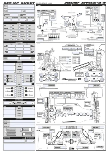 XRAY XT8E '24 Setup Sheet Editable