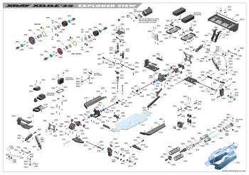 XRAY XB8E '25 Exploded View