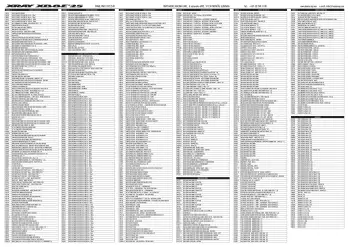 XRAY XB8E '25 Parts List