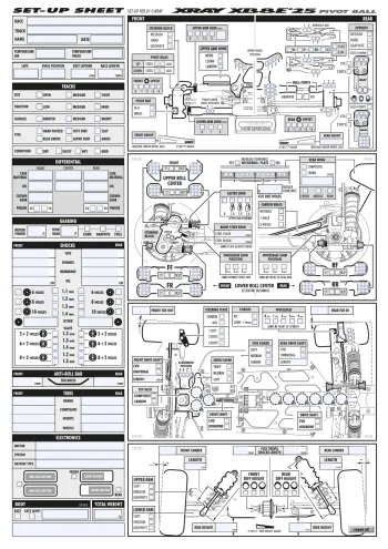 XRAY XB8E '25 Setup Sheet Editable