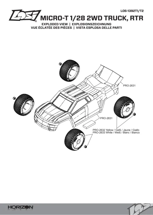 Team Losi Micro-T Exploded View