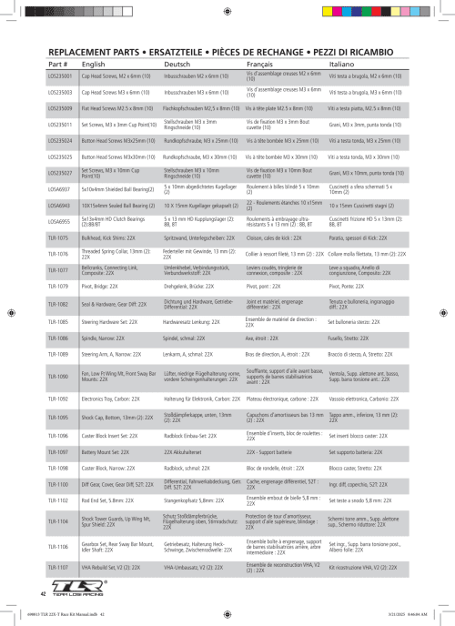 Parts List