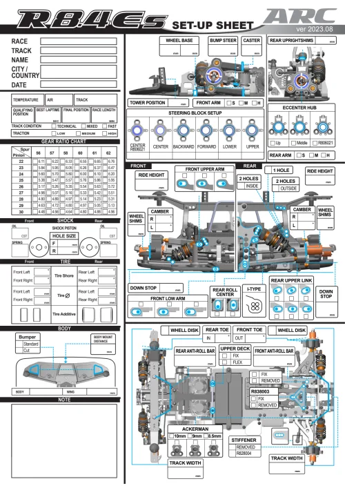 Setup Sheet Blank