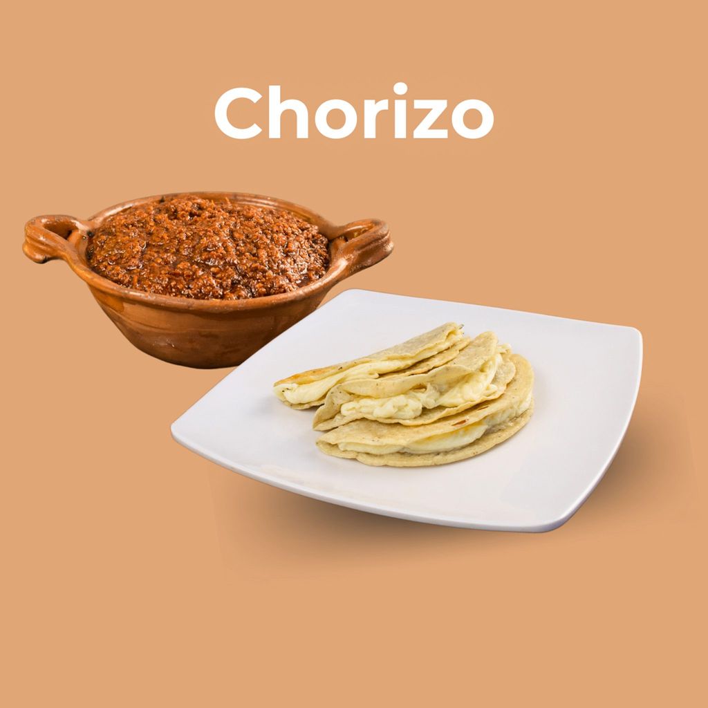 Quesadilla de maíz con chorizo