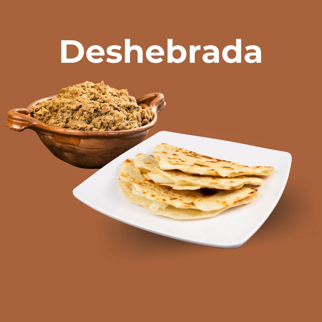 Quesadilla de harina con deshebrada