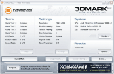 3DMark 2003 last