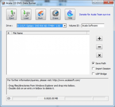 Acala CD DVD Data Burner 4.2.6 Acala CD DVD Data Burner 4.2.6