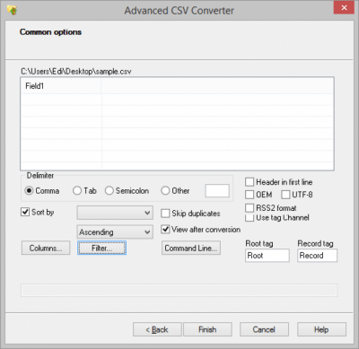 Advanced CSV Converter 6.69 Advanced CSV Converter 6.69
