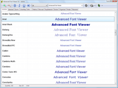 Advanced Font Viewer 5.1 + лицензионный ключ