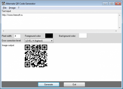 Alternate QR Code Generator 1.780 Alternate QR Code Generator 1.780