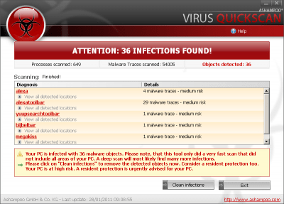 Ashampoo Virus Quickscan Free 1.0.1.0