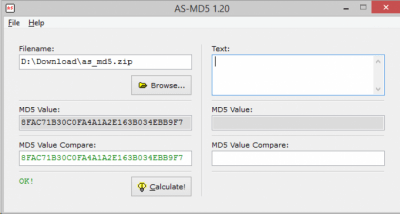 AS-MD5 1.20 AS-MD5 1.20