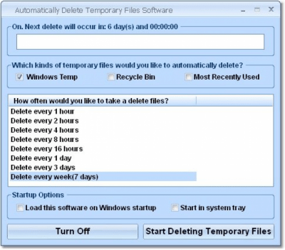 Automatically Delete Temporary Files 7.0 Automatically Delete Temporary Files 7.0