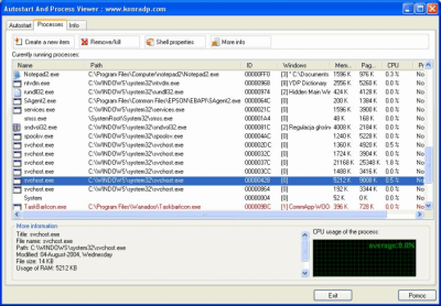 Autostart And Process Viewer 1.41 Autostart And Process Viewer 1.41