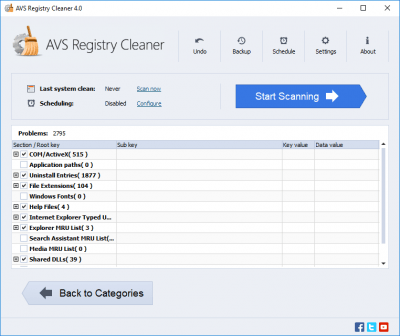 AVS Registry Cleaner 4.1.1.286