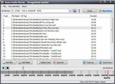 Axara Audio Burner Software 1.3.0 Axara Audio Burner Software 1.3.0