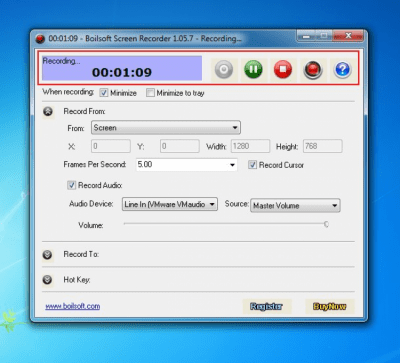 Boilsoft Screen Recorder 1.05