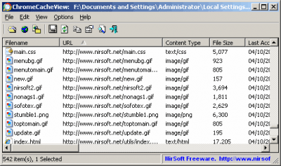 ChromeCacheView 1.95 ChromeCacheView 1.95