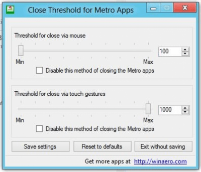 Close Threshold for Metro Apps 1.0