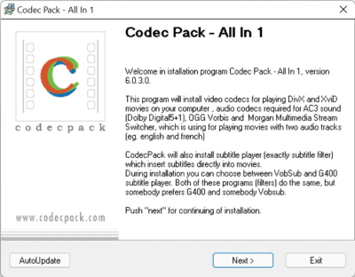 Codec Pack All-In-1 6.0.3.0