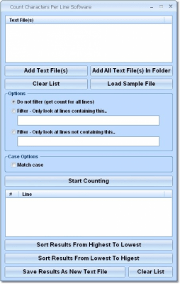 Count Characters Per Line 7.0 Count Characters Per Line 7.0