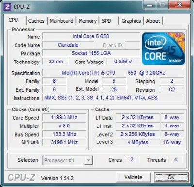 CPU-Z Portable 1.89