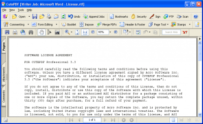 CutePDF Professional 3.73