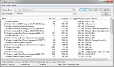 Directory Hog last Directory Hog last