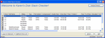 Disk Slack Checker 2.5.1 Disk Slack Checker 2.5.1