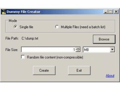 Dummy File Creator 1.2