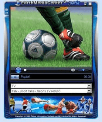 EarthMediaCenter online sports TV 1.0