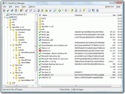 EF CheckSum Manager 21.11 + crack