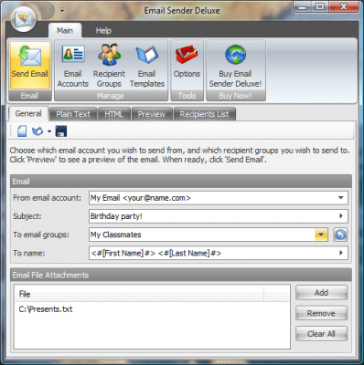 Email Sender Deluxe 2.35