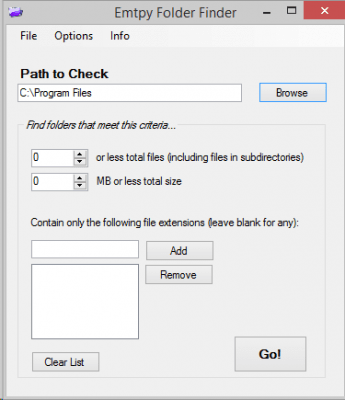 Empty Folder Finder 1.2.2