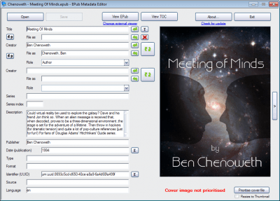 EPUB Metadata Editor 1.9.0