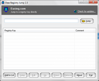 Eusing Free Registry Jump 2.3