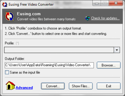 Eusing Free Video Converter 2.0 Eusing Free Video Converter 2.0