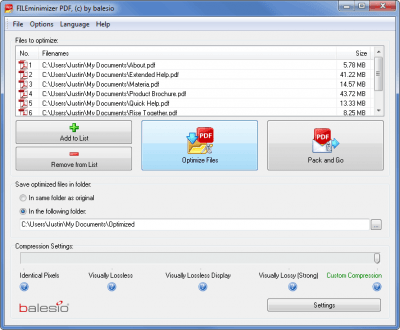 FILEminimizer PDF 7.0 FILEminimizer PDF 7.0