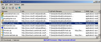 FirefoxDownloadsView 1.38 FirefoxDownloadsView 1.38