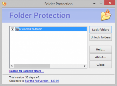 Folder Protection 2.4 + лицензионный ключ