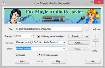 Fox Magic Audio Recorder 1.00 Fox Magic Audio Recorder 1.00