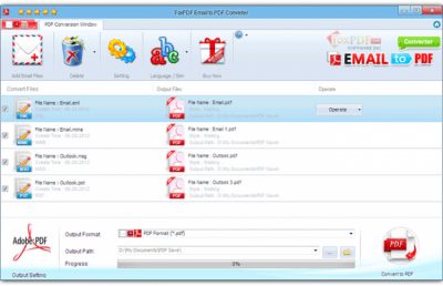 FoxPDF Email to PDF Converter 3.0