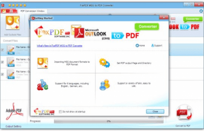 FoxPDF MSG to PDF Converter 3.0