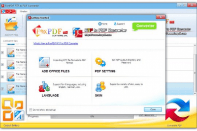 FoxPDF RTF to PDF Converter 3.0 FoxPDF RTF to PDF Converter 3.0