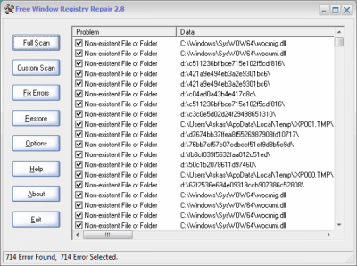 Free Window Registry Repair 4.0