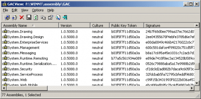 GACView 1.11 GACView 1.11