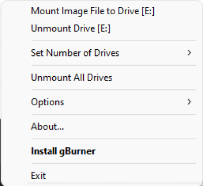 gBurner Virtual Drive 3.8