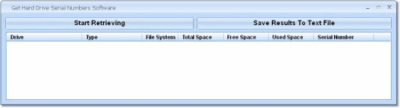 Get Hard Drive Serial Numbers 7.0