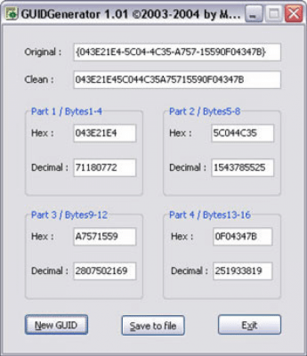 GUIDGenerator 1.01