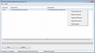 Hidden Process Finder 1.1.0.0